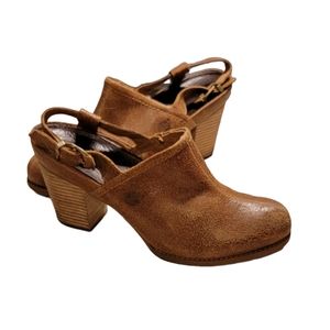 Timberland Earthkeepers ▪︎Brown Leather Mule With Block Heel▪︎Size 10